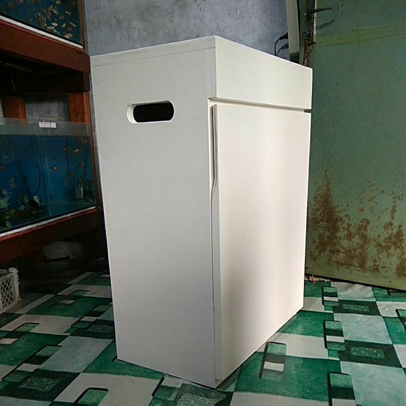 cabinet kabinet lemari aquarium aquascape ukuran size 50x30x70 bahan tebal lapis kertasive polos put