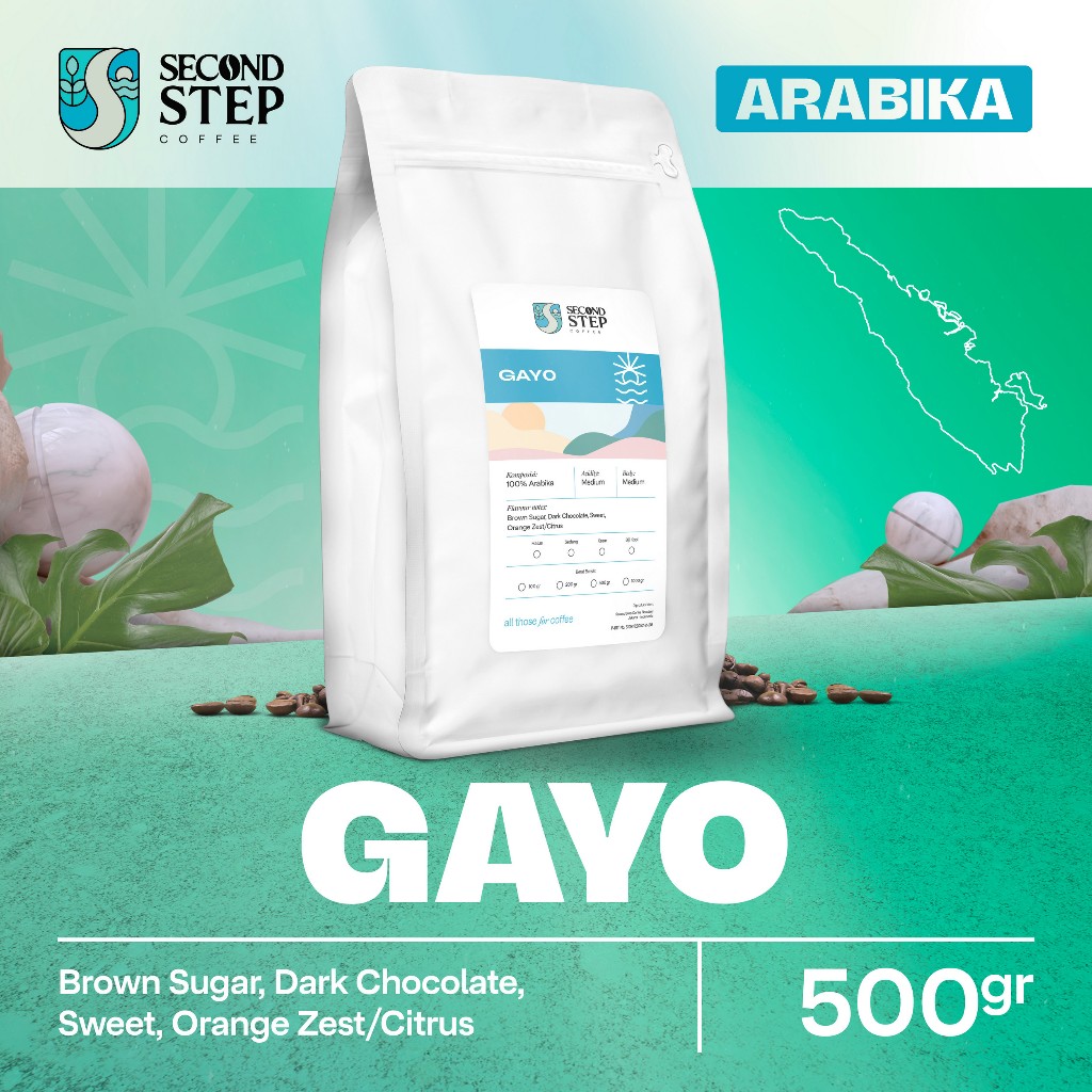 

Biji Kopi Bubuk Arabika Gayo Aceh Arabica Coffee Roast Beans 500gr Coffe