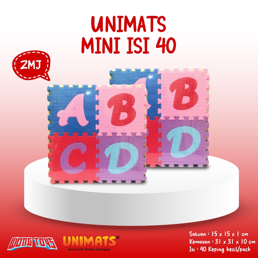 Evamats Mini Isi 40 (ZMJ) - Evamats Puzzle Abjad Angka Mini