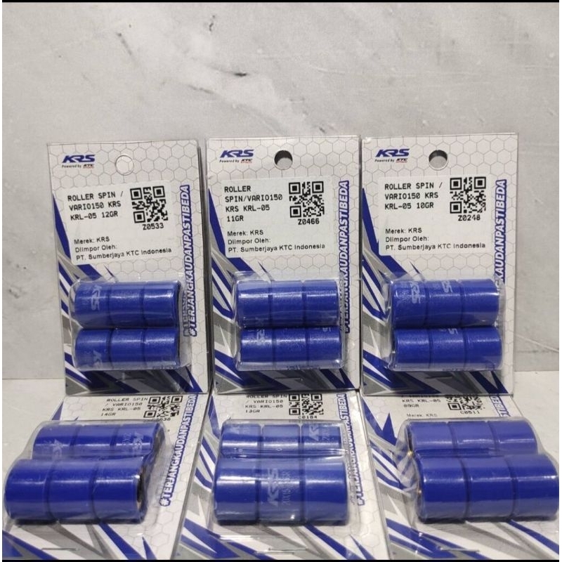 Roller KRS vario 150 vario 125 suzuki spin pcx roller KRS by KTC KYTACO 9,10,11,12,13,14 gram