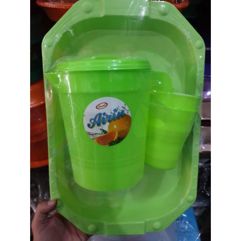(teko+2 gelas+nampan) set teko airin