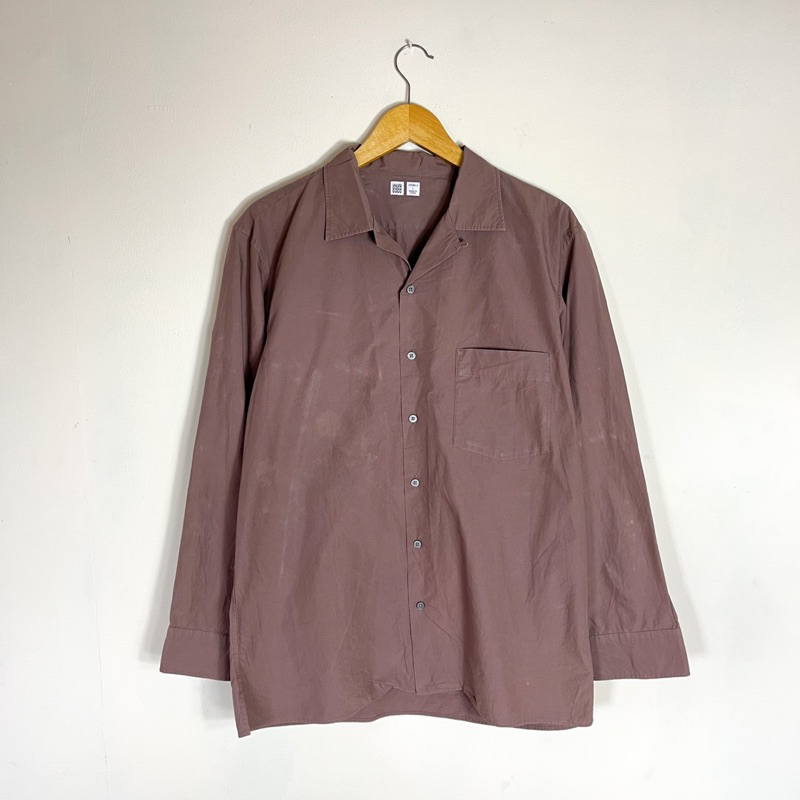 Uniqlo U Open Collar Long Sleeve Shirt