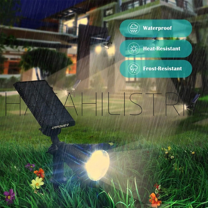Lampu Led Tenaga Surya, Lampu Sorot Luar Ruangan Led Tenaga Surya, Anti Air, Kontrol Lampu Lantai,