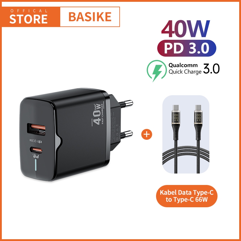(HOT)BASIKE Kabel Charger iPhone Fast Charging 100W Type C USB for iPhone Samsung Xiaomi Vivo Oppo
