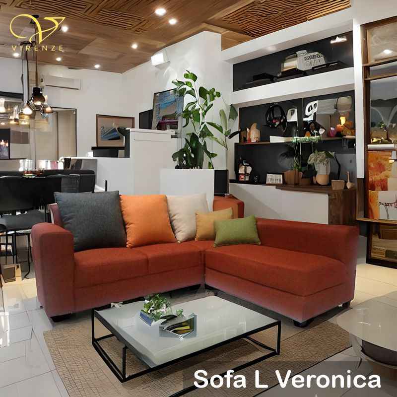 Sofa L Veronica Virenze Sentul Jakarta Bogor Bekasi Cikarang Kawarang Tangerang Bandung Purwakarta S
