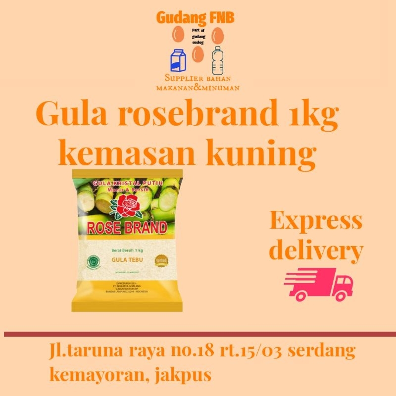 

gula rose brand 1kg kemasan kuning