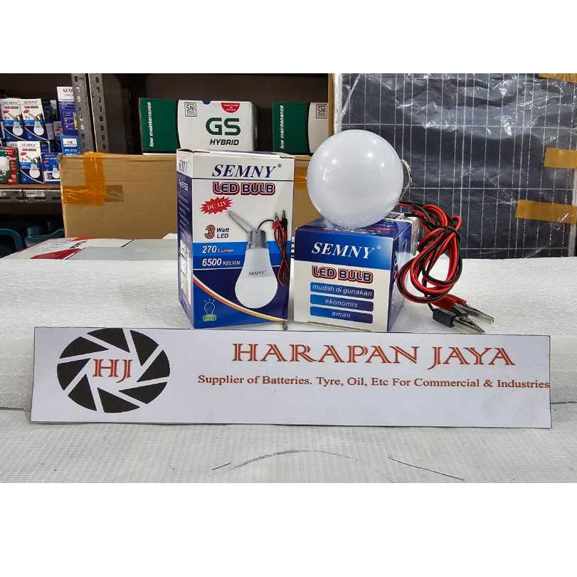 LAMPU DC AKI LED SEMNY 3 WATT 12V