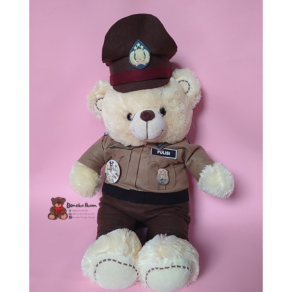 BONEKA PROFESI / BONEKA POLISI/ BONEKA 60CM/ BONEKA PELANTIKAN/ KADO WISUDA