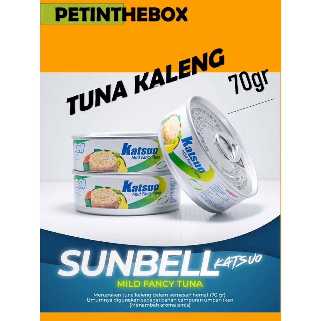 

SUNBELL TUNA KALENG KATSUO 70 GR / SUNBELL UMPAN IIKAN