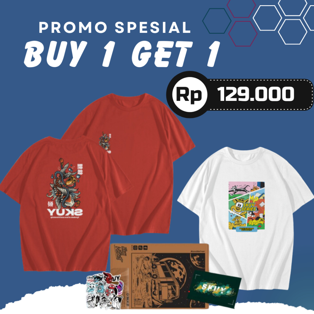 Baju Kaos Dewasa Buy 1 Get 1 | Pakaian Pria Dewasa | Buy 1 Get 1 Baju Koas Unisex Original 100% |