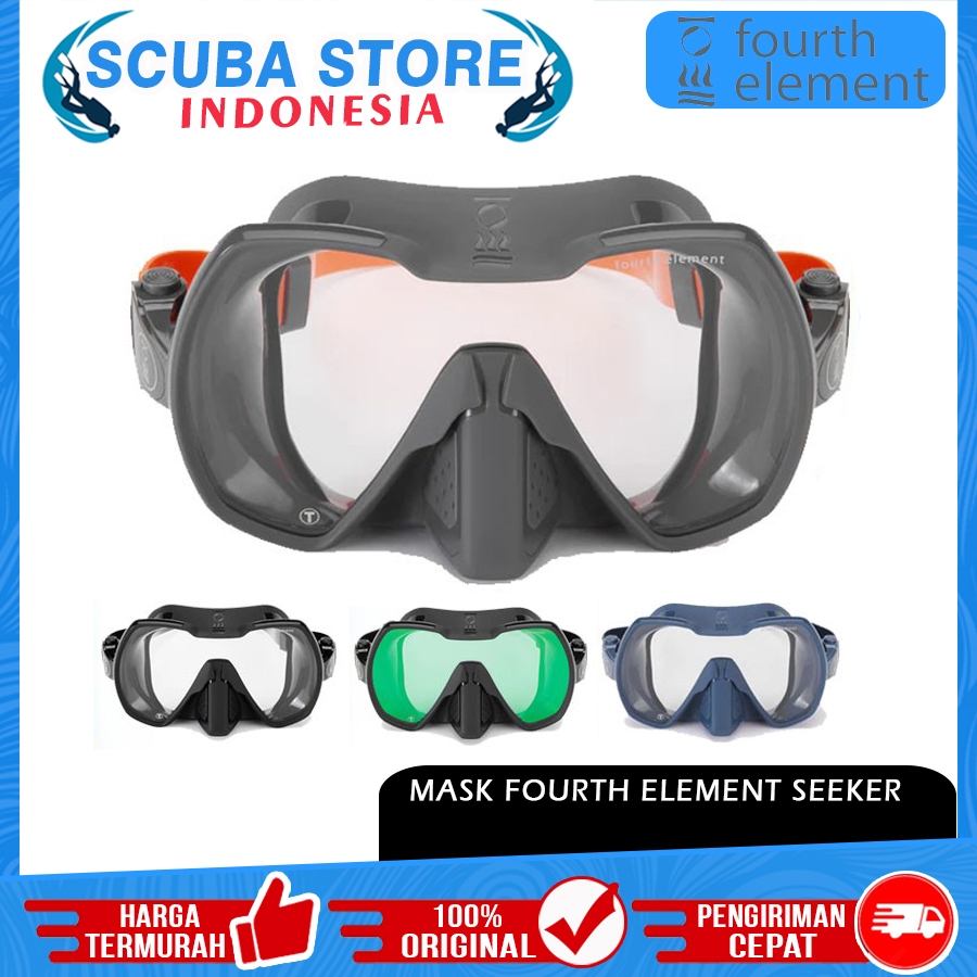 Mask Diving Fourth Element Seeker Single View Masker Kacamata Selam Mask Scuba Diving Dive Kacamata 