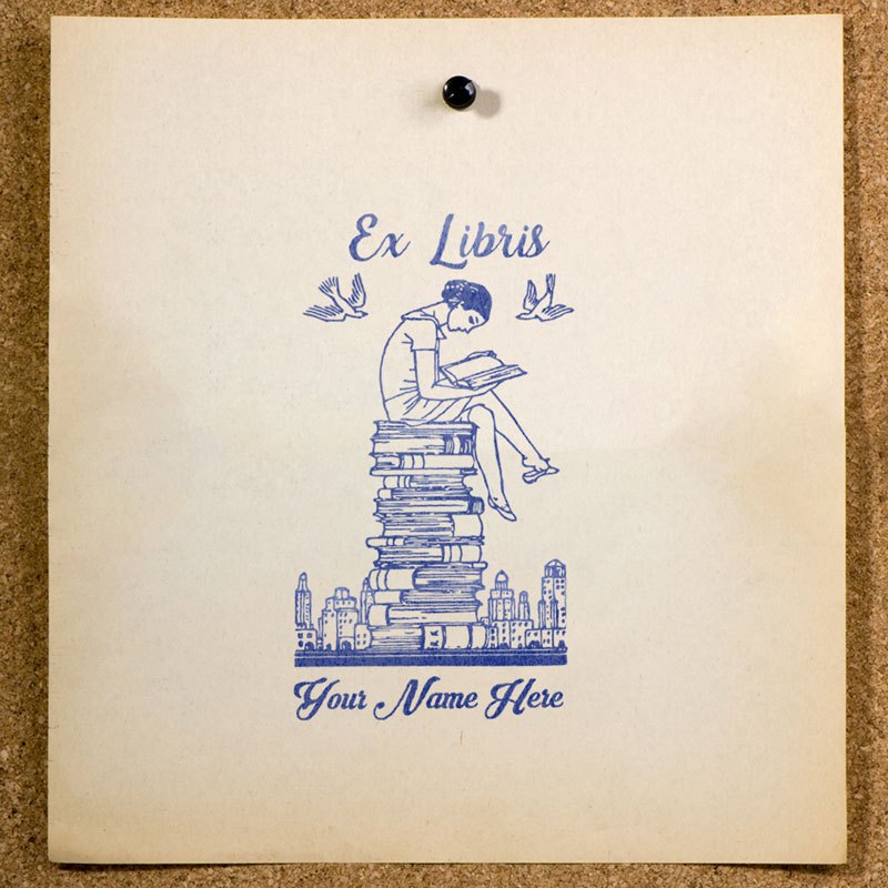 

Stempel Buku Perpustakaan Ex Libris Stamp Custom Nama SE-44