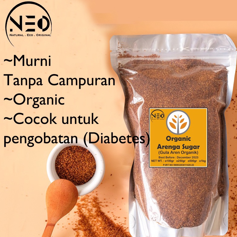 

70 Gula Aren Organik 1kg / Gula Semut / Arenga Sugar Organic GRADE A EXPORT QUALITY/ Tanpa Campuran Gula Tebu/ Gula Aren 1kg Terkini