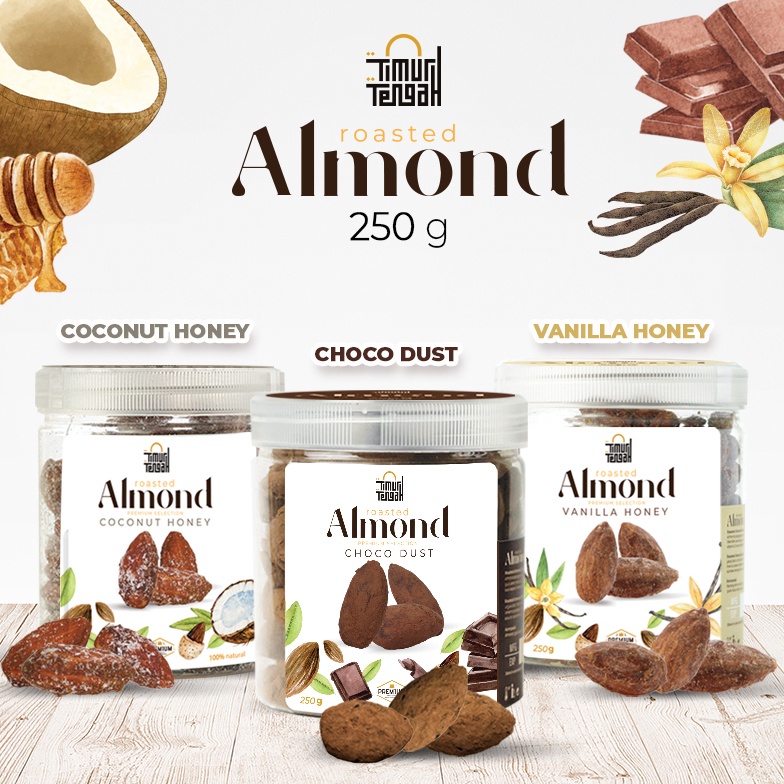 

[Y0R61] Timur Tengah Kacang Almond Cokelat 250 gr Original Premium 61