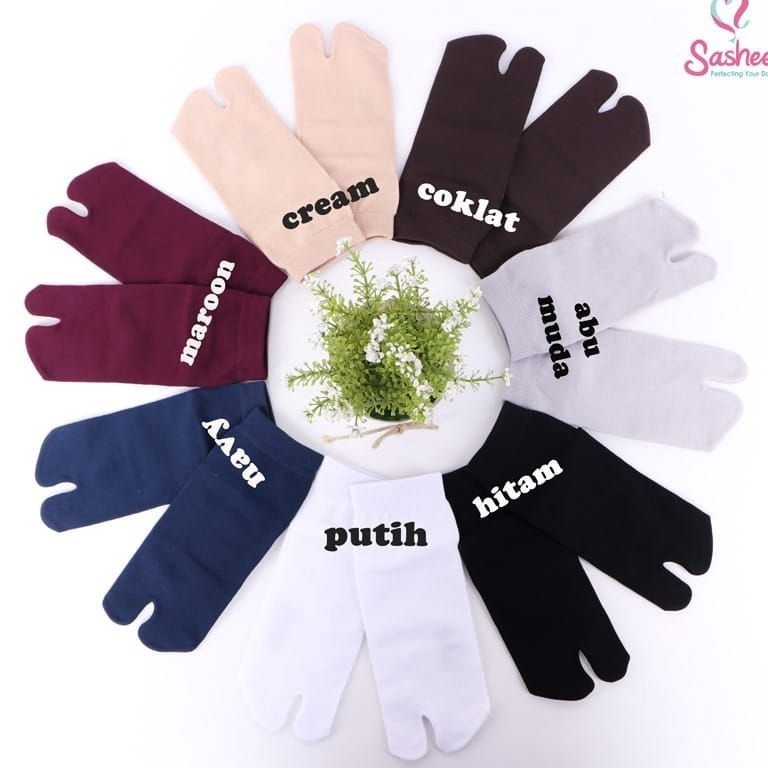 modelTipe ZTR741 [1 PASANG] ORIGINAL SASHEE MATA KAKI JEMPOL MK Kaos Kaki Wanita Hijab Muslimah Size