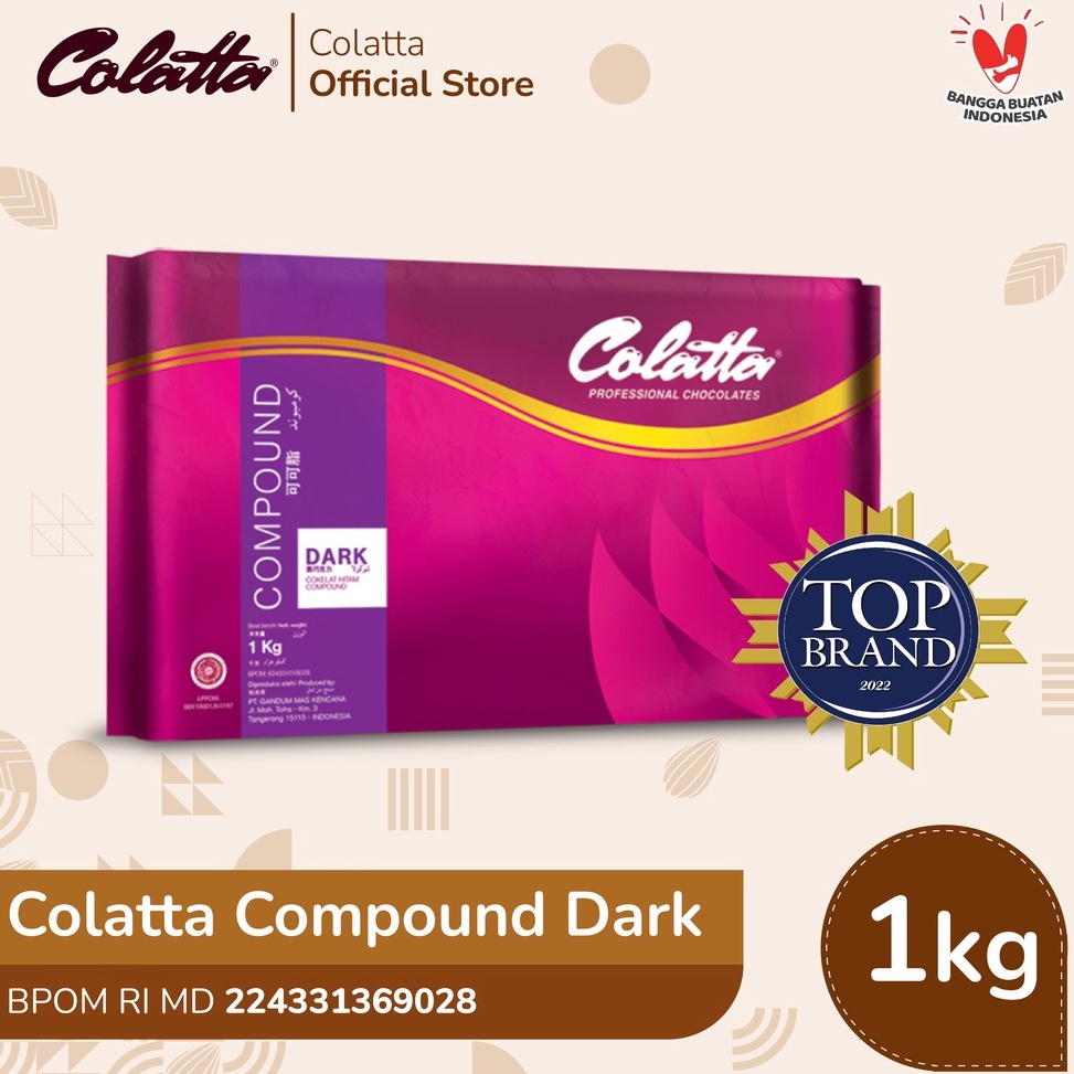 

7EPUY Colatta Compound Chocolate Dark - Coklat Batang 1Kg 7t0bv