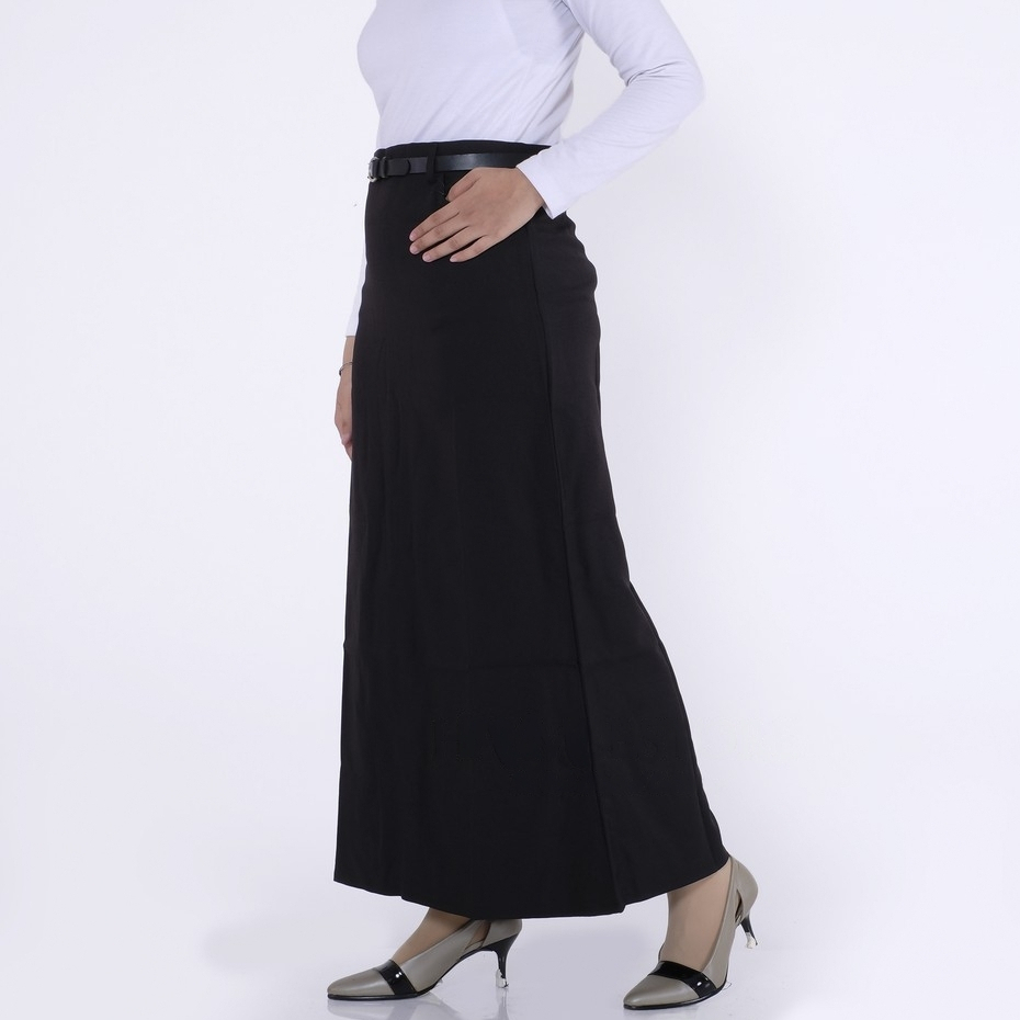 [ COD ] Rok Hitam Panjang Wanita Kerja Formal Jumbo Big Oversize 5XL 4XL 3XL 2XL XL L M S | Rok Panj