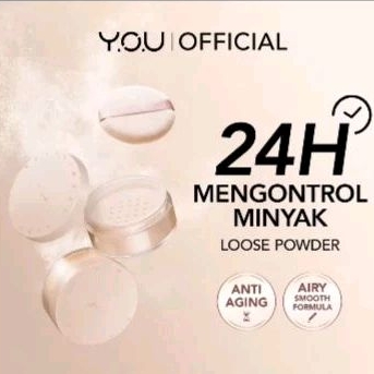 YOU NoutriWear+ Airy Fit Loose Powder | Nourishing | Oil Control Hingga 24 Jam | Tahan Lama Bedak Ta