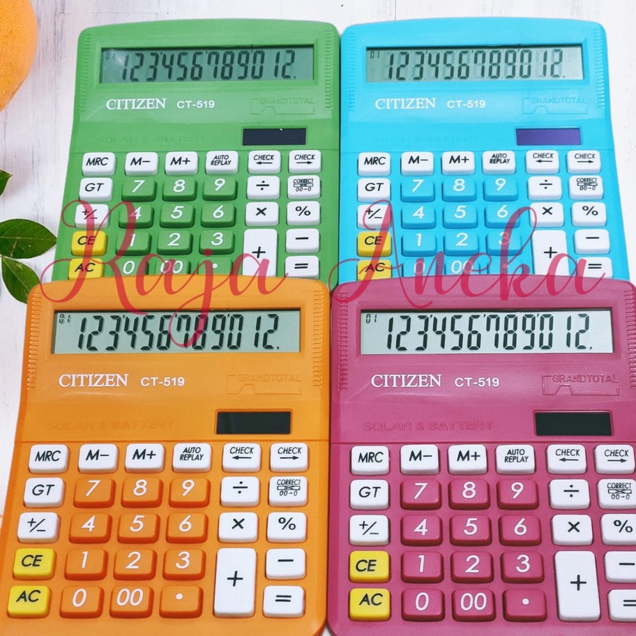 

Ready Kalkulator Citizen 519 Warna CT-519 KALKULATOR MEJA DAGANG CALCULATOR 12 DIGIT CT519 CITIZEN519 ➟➬✢