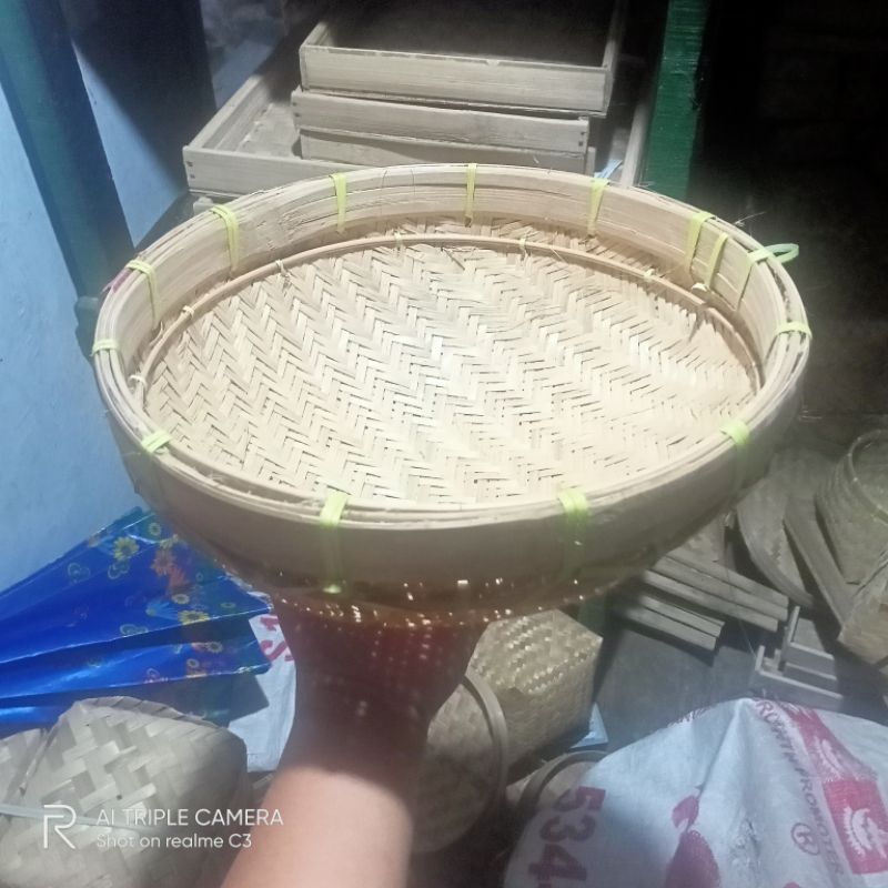 kalo bambu/tempat bumbu/tempat bawang/tempat bumbu/saringan peras santan/kalo murah