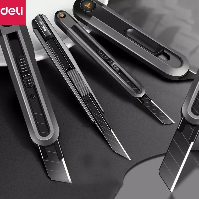 

[N9I] Deli cutter pisau baja hitam SK2 SK5 ➣Ready Stock