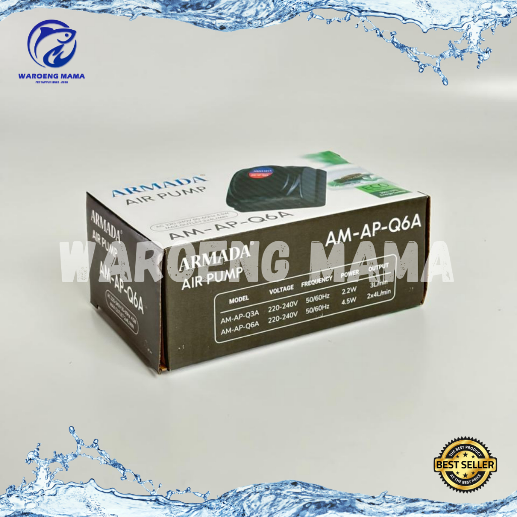 Aerator ARMADA 2 Lubang AM AP Q6A pompa gelembung udara aquarium aquascape