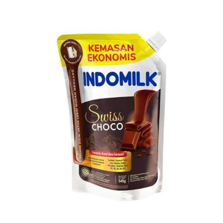

[KNJ68] INDOMILK SWISS CHOCO SUSU KENTAL MANIS COKLAT POUCH 545 GR Baru ♪