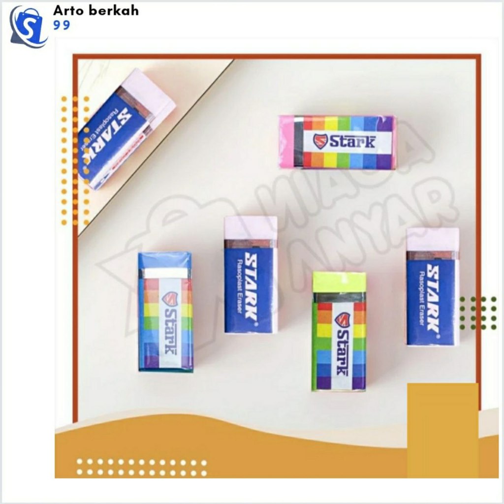 

Penghapus warna 1 pcs / penghapus putih satuan / stip - kuning