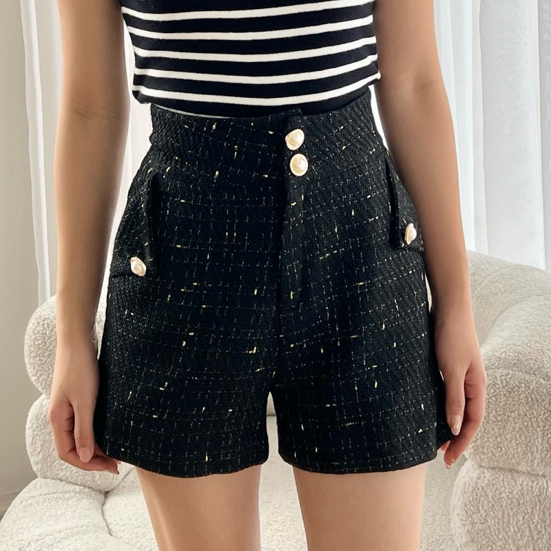 [ Keyclothingline ] Rin Short Pants / Celana Pendek Tweed