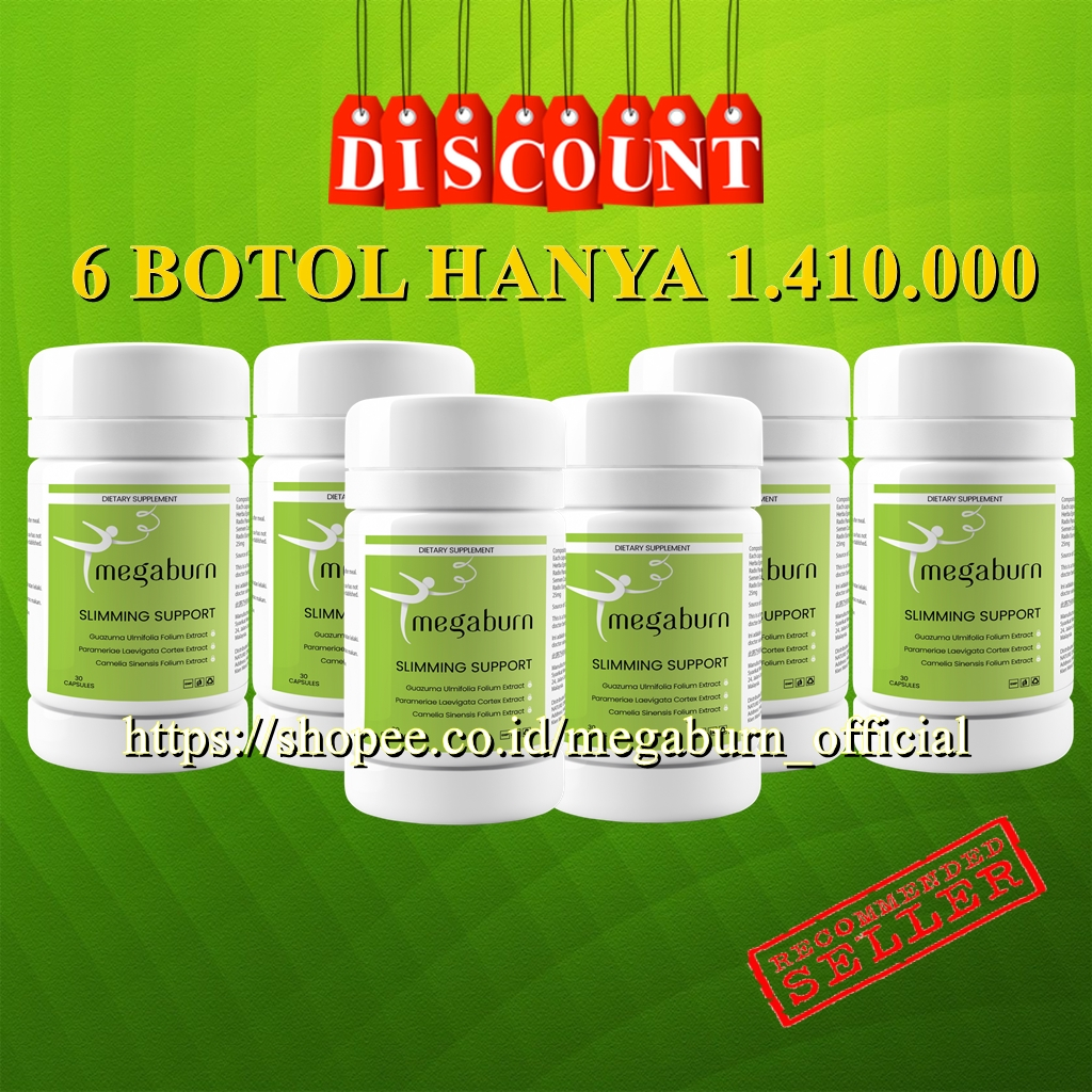 Paket 6 Botol Megaburn Slimming Capsul | Megaburn Official
