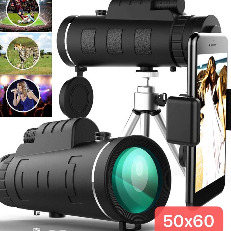 Super Promo SOHA LNZ-003 Teropong 50x60 HD Monocular Teleskop HP Lensa optik Zoom kamera handphone U