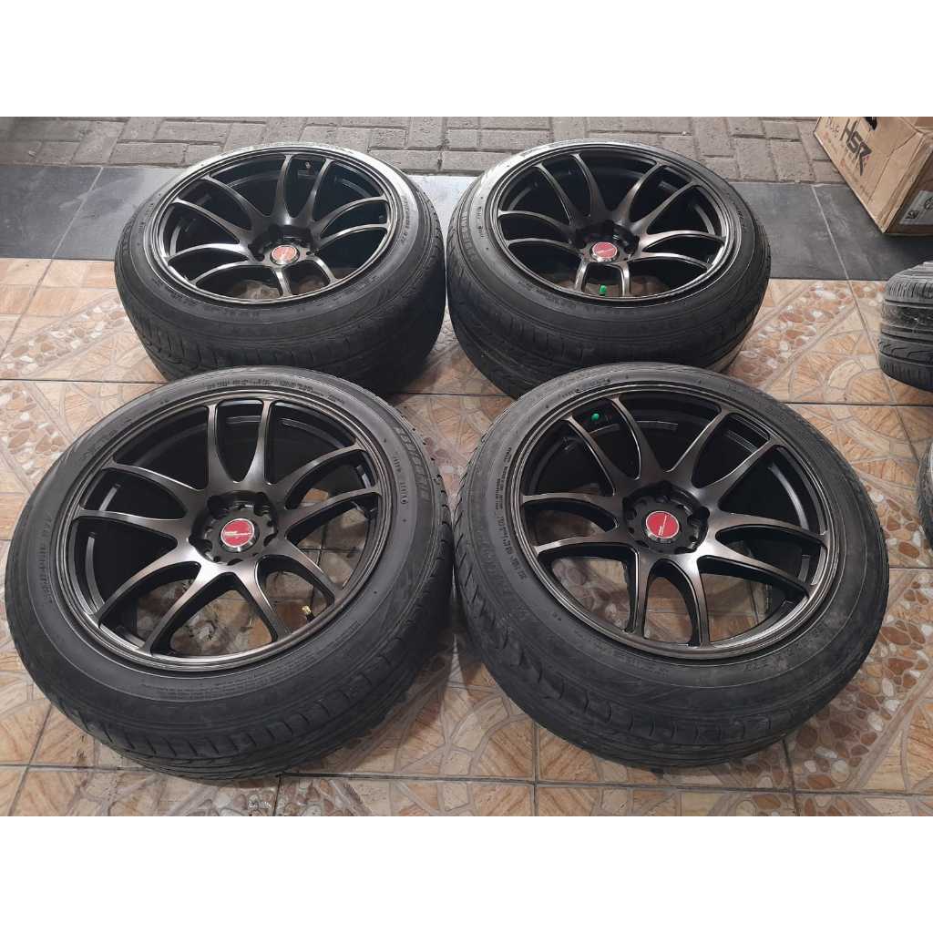 Velg Seken Ring 18 Baut 5 KIWAMI R18X9,5-10,5 H5X114,3 ET35-25 BAN 235 50 R18