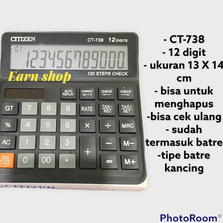 

Best Seller Kalkulator Citizen CT-738 12 digits Kalkulator Dagang Citizen CT 738 Model Baru