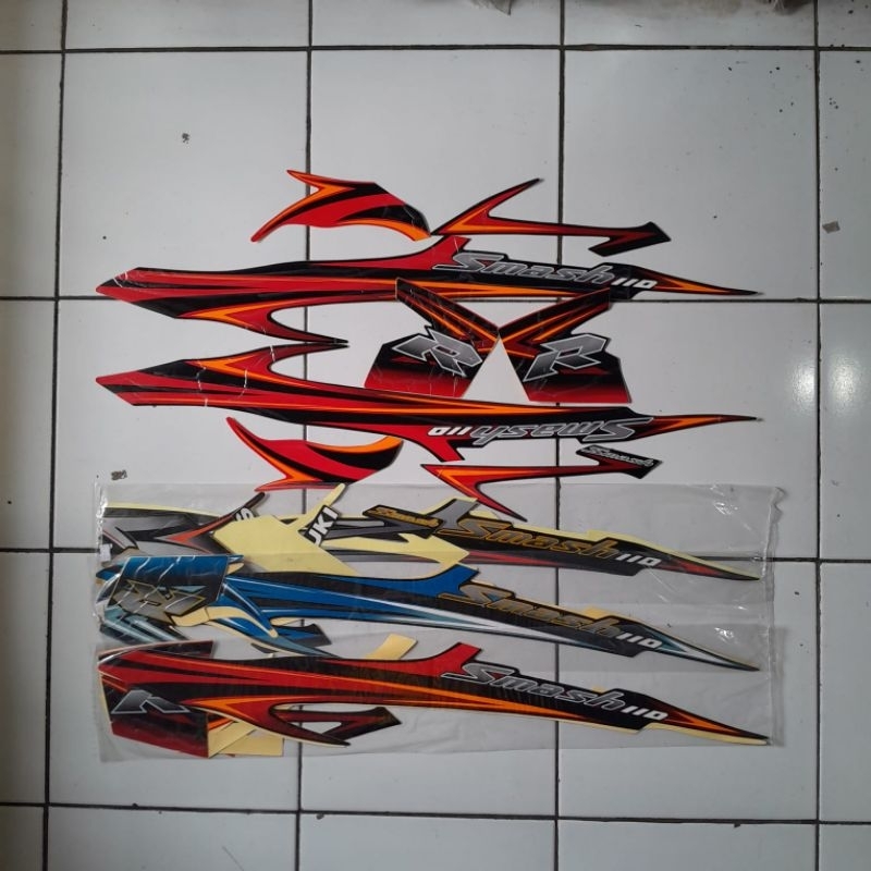 (Bisa COD) Striping smash 110 R ORI stiker standar Suzuki smash full body