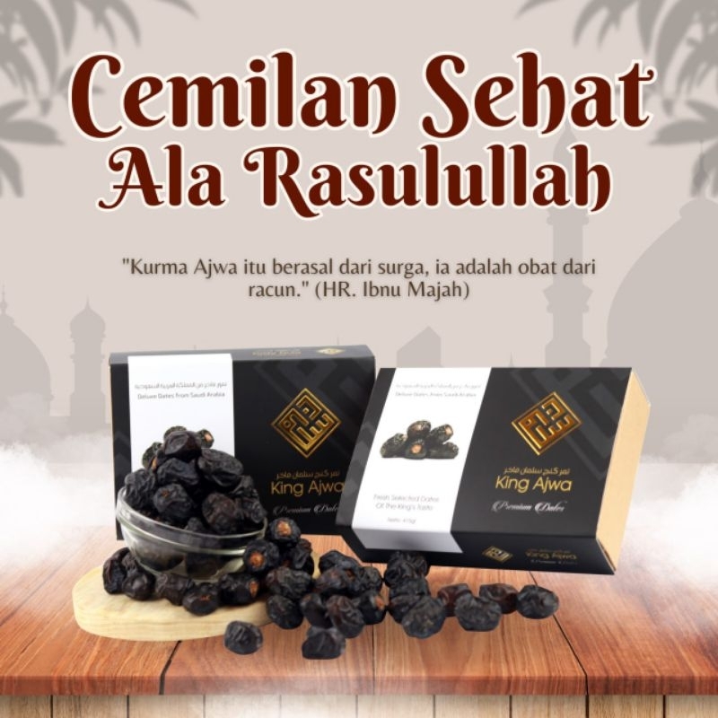

COD kurma ajwa premium 100% asli dari Madinah kurma nabi Muhammad kurma king ajwa