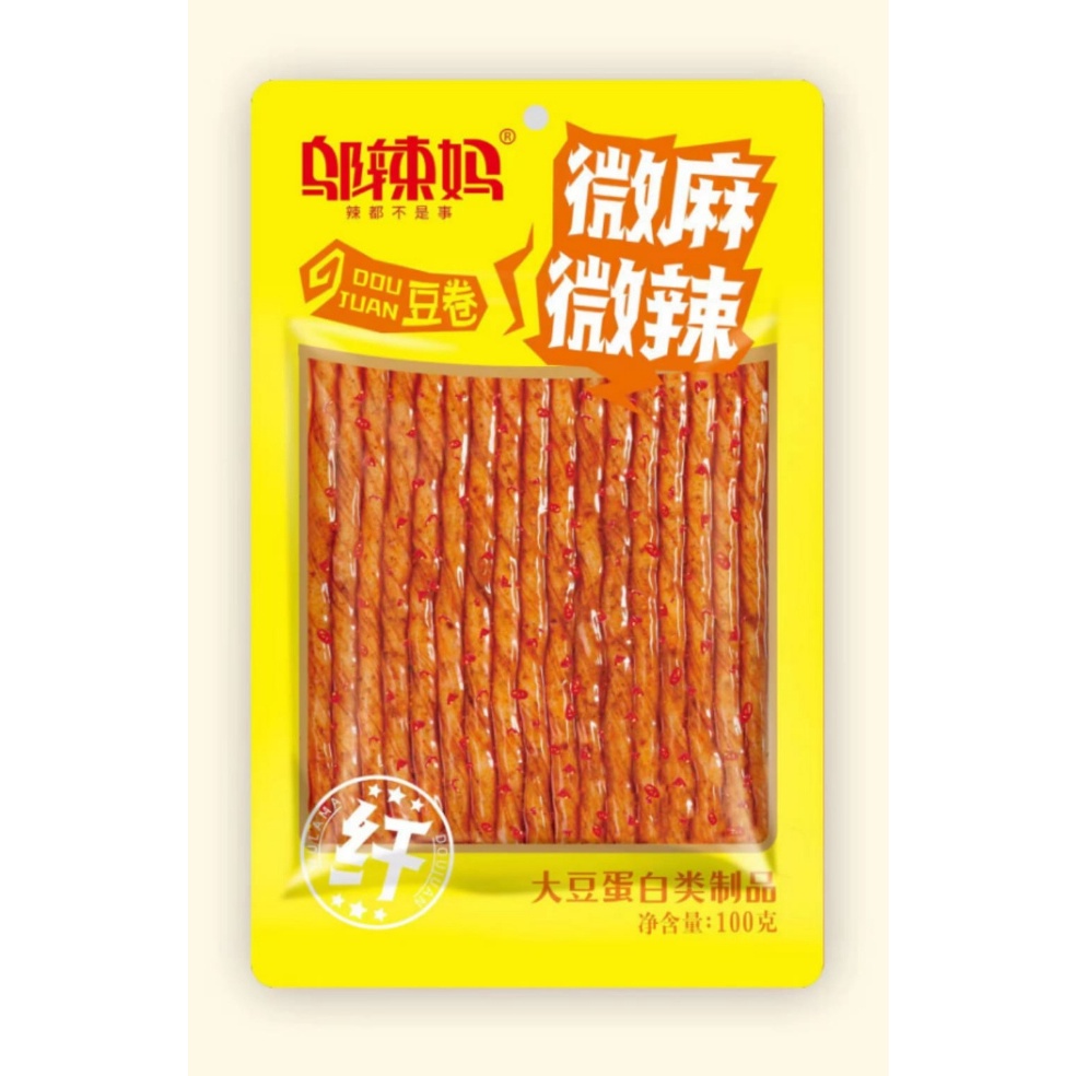 

Sal3 [HALAL] TERMURAH WULAMA LATIAO VEGETARIAN DOU JUAN/Cemilan snack cina (邬辣妈豆卷) 100 gram [270]