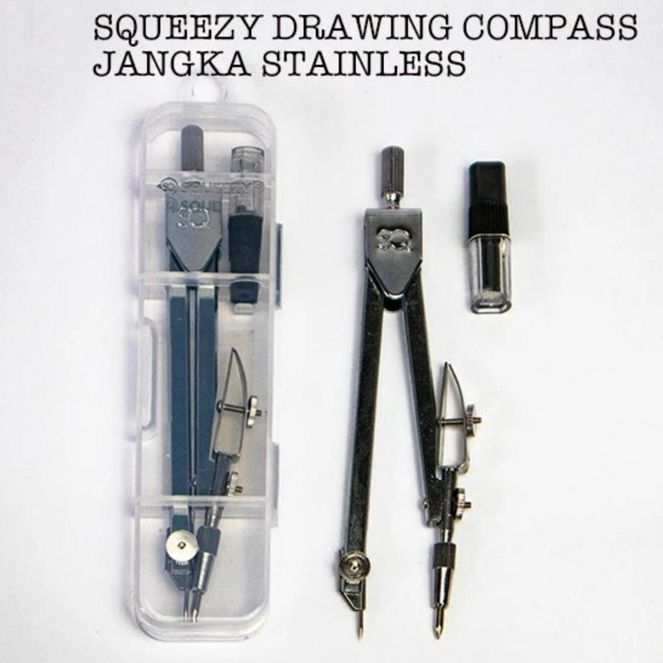 

Ready Jangka / Drawing Compass Stainless Stell Anti Karat ☊↕⁑