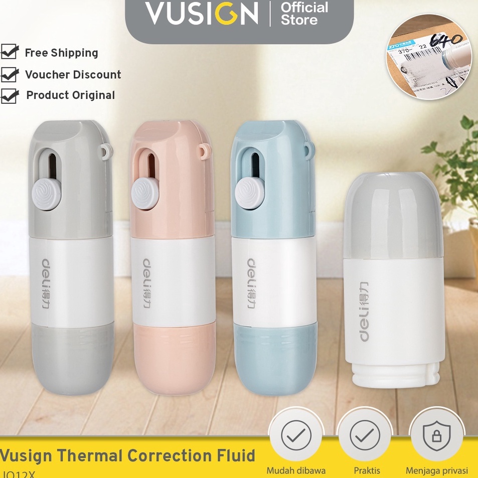 

Ready Deli Roller Stamp / Stempel Pelindung Data 2 in 1 Dengan Cutter / Penghapus Nama + Alamat Resi JQ12X Harga Termurah