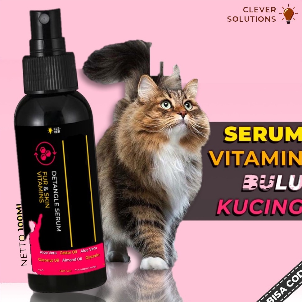 [F0R81] Serum Vitamin Bulu Kucing Spray 100 ML Penumbuh dan Anti Rontok Bulu Kucing Spray Herbal Hai