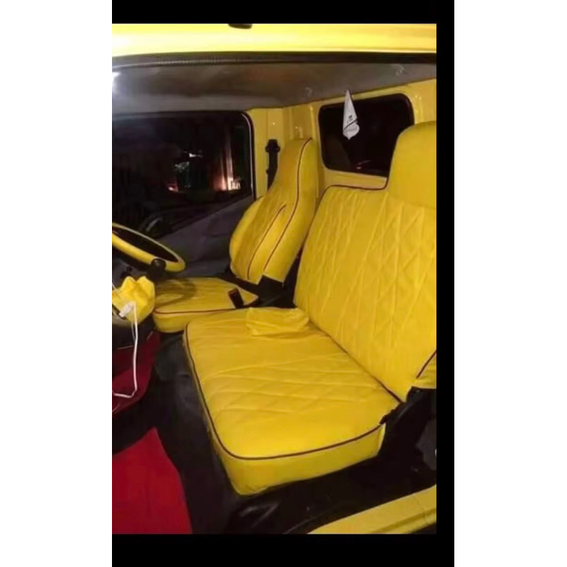 sarung jok mobil canter model kaya di poto real pick polos kuning
