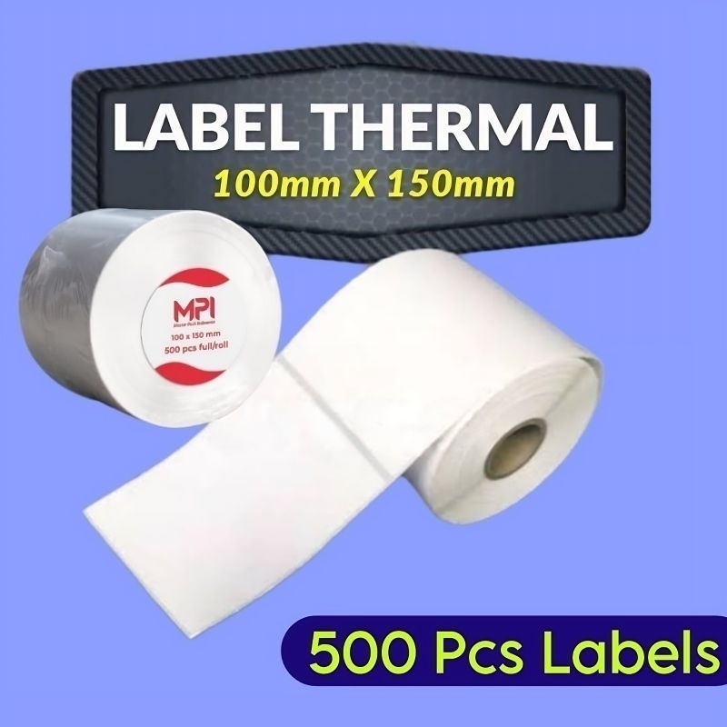 

Label Thermal Sticker Resi Label Barcode 100 x 150 mm Isi 500 Pcs Label Direct Thermal