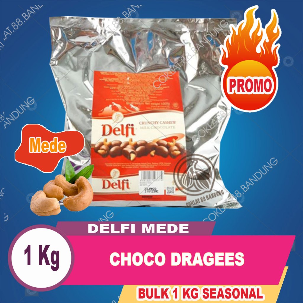 

COKLAT DELFI MEDE 1KG, COKLAT DELFI 1KG CASHEW DRAGEES, COKLAT DELFI METE KILOAN 1 KG