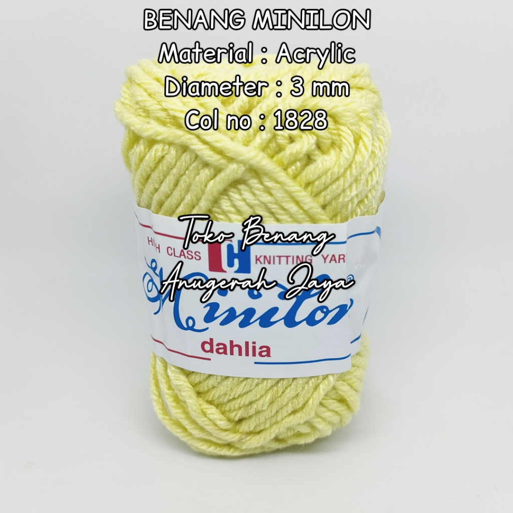 Benang Rajut Karpet / Benang Wol Besar / Benang Rajut Minilon no 1828