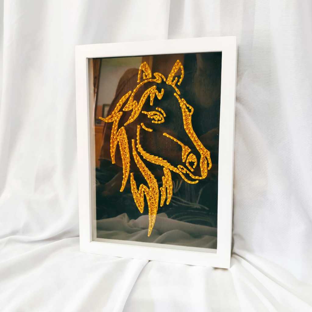walldecor string art kuda hiasan dinding kado