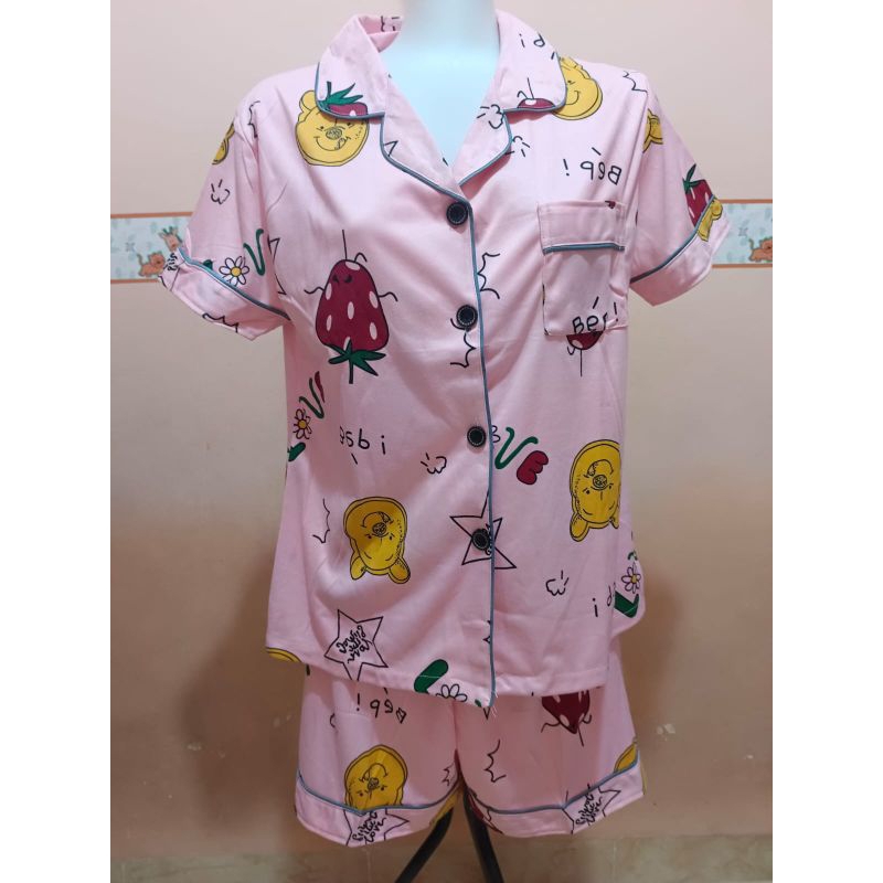 Baju Setelan Celana Pendek Baju Tidur Setelan Piyama Celana Pendek Wanita