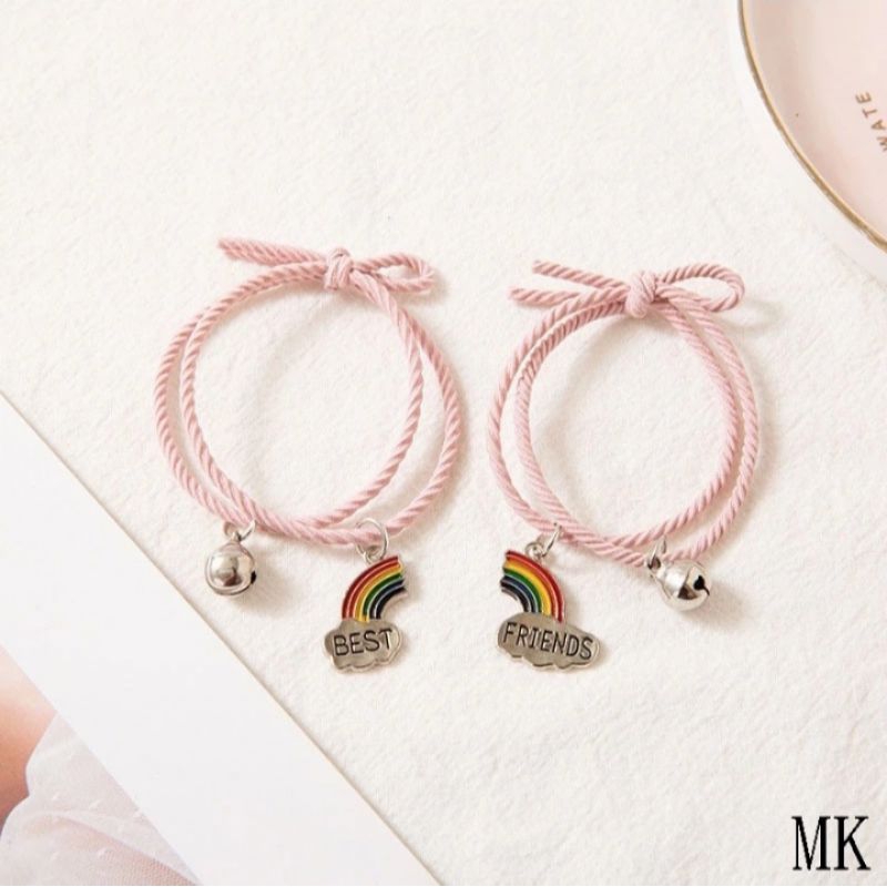 2 Pcs Gelang Couple Magnetic Braided Gelang Couple Sahabat Pasangan