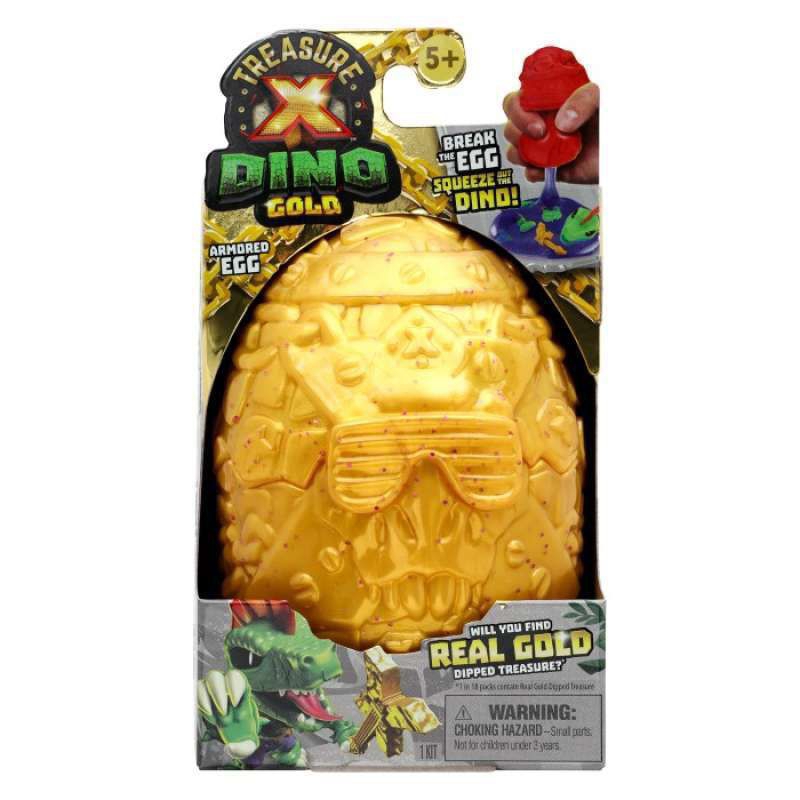 Mainan Treasure Hunt Treasure X Dino Gold S4 Armored Egg Pack
