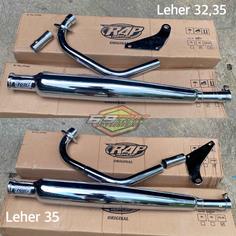 knalpot kenalpot corbi plor RAP stainless stenlis leher 32,35 & 35