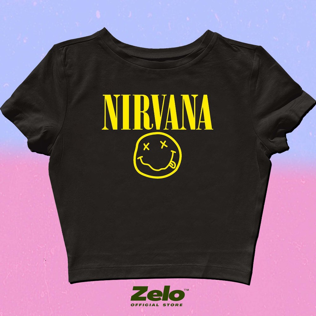 baby tee Nirvana Smile style Crop tee Nirvana band