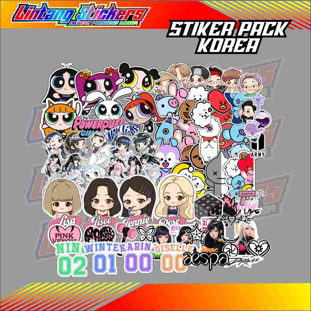 

STICKER PACK ANIMASI KOREA/ STICKER LUCU VIRAL / STICKER MOTOR / STICKER HELM / STICKER TUMBLR